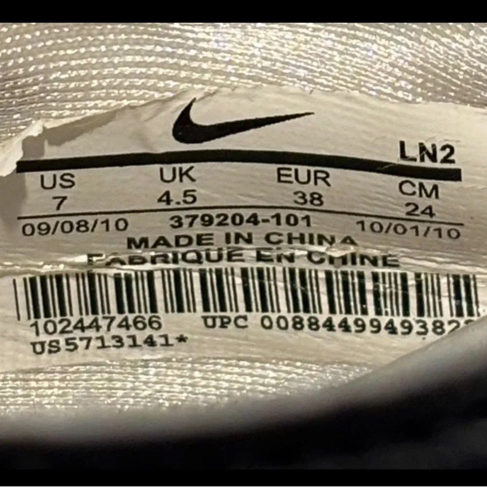 Nike Air Summer Lite 3 White and Black Mesh Women’s Golf Sneakers Size 7